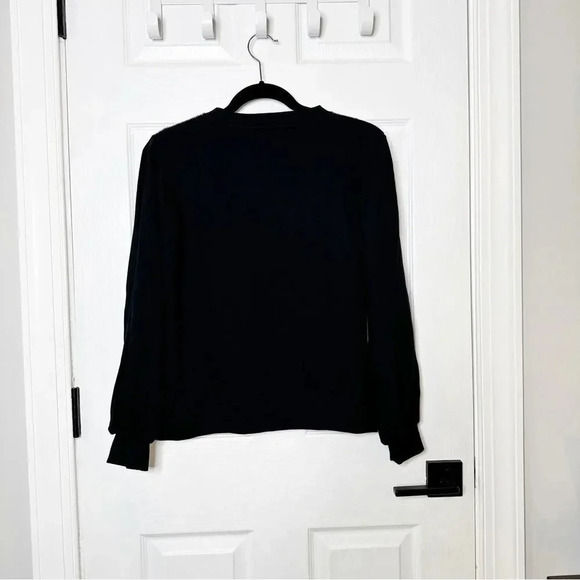 LOVE SAM Sweater‎ Beaded Split Sleeve Crew Neck Size Medium - Picture 5 of 5